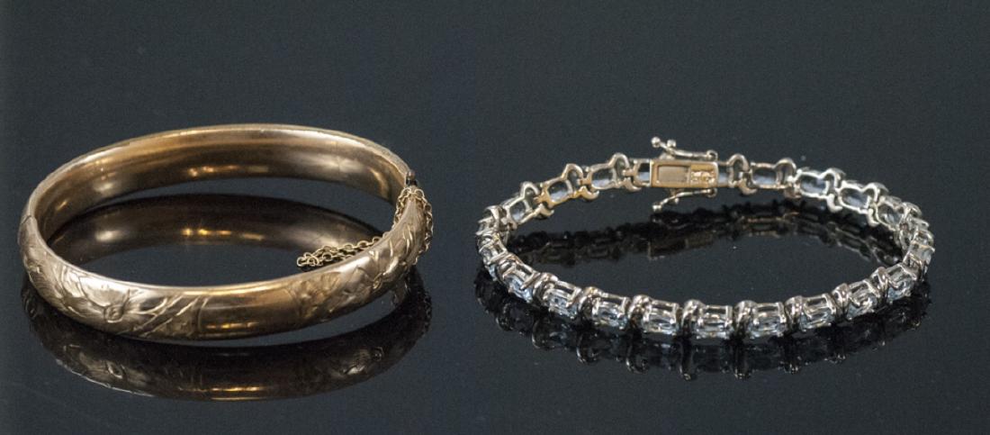 Vintage Gold Filled & Sterling Tennis Bracelet (1 of 5)