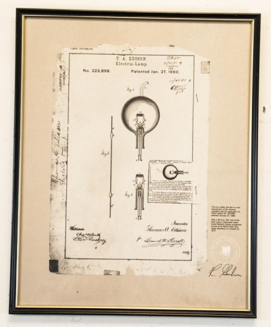 Reproduction Thomas Edison Patent Print Framed (1 of 4)