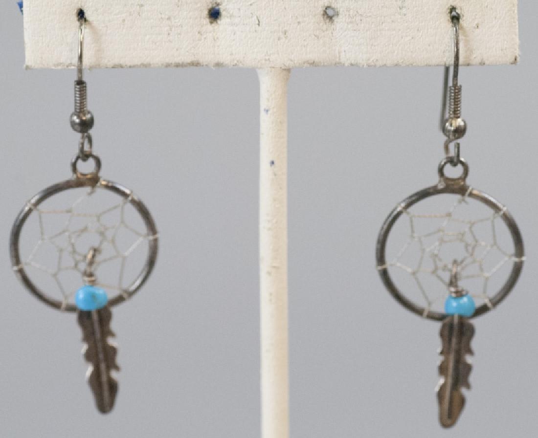 Sterling Native American Dream Catcher Earrings (1 of 3)