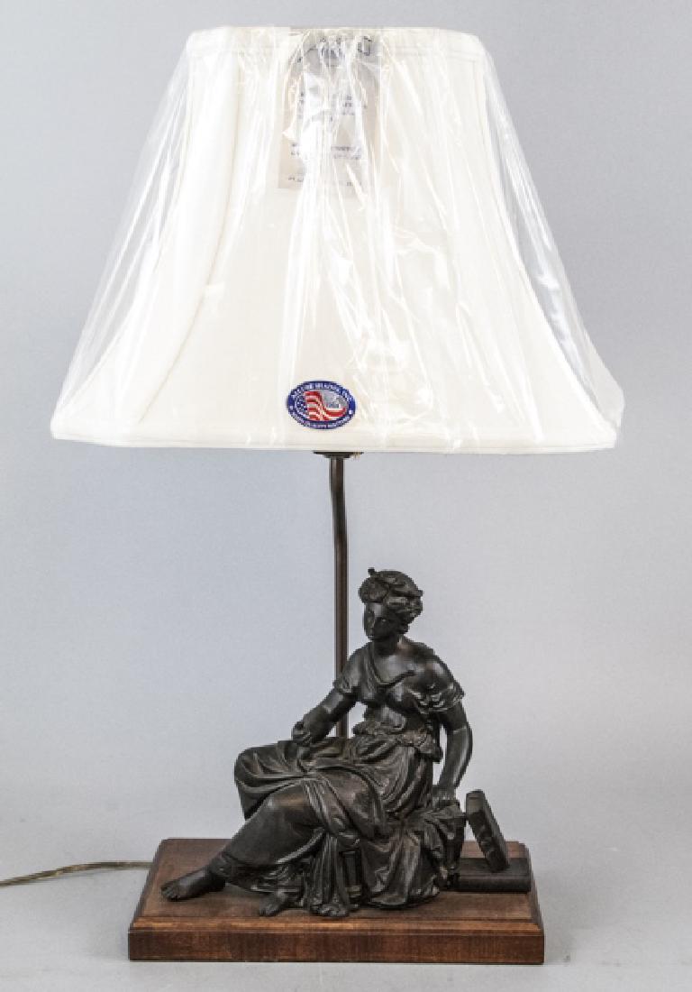 Custom Table Lamp W Antique Female Sculpture (1 of 7)
