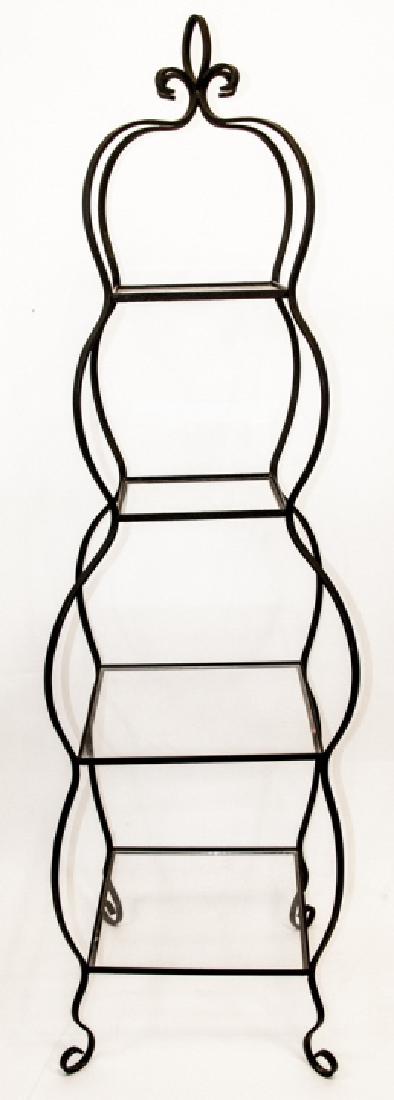 Mid C Wrought Iron Pagoda Form Etagere (1 of 5)