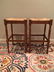 Pair of Contemporary Rattan & Oak Bar Stools - 2