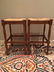 Pair of Contemporary Rattan & Oak Bar Stools - 3