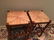 Pair of Contemporary Rattan & Oak Bar Stools - 4