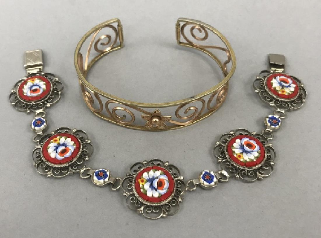 Micro Mosaic Panel Bracelet & Gold Filled Cuff (1 of 3)
