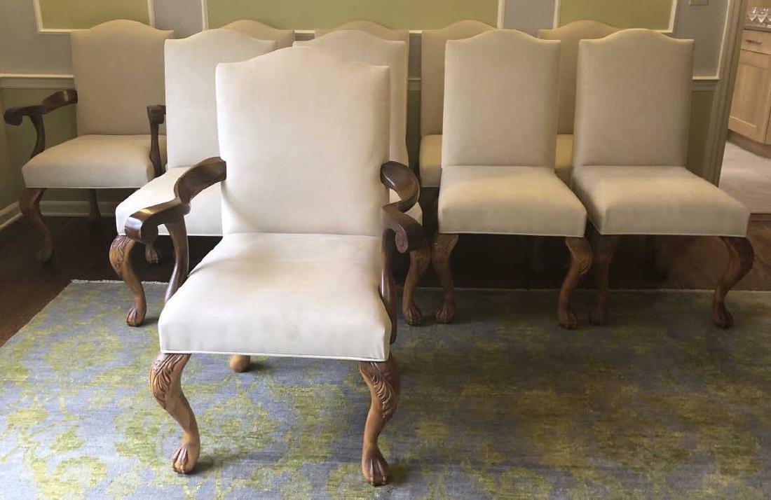 10 Pickled Pine Queen Anne Style Dining Chairs (1 of 5)