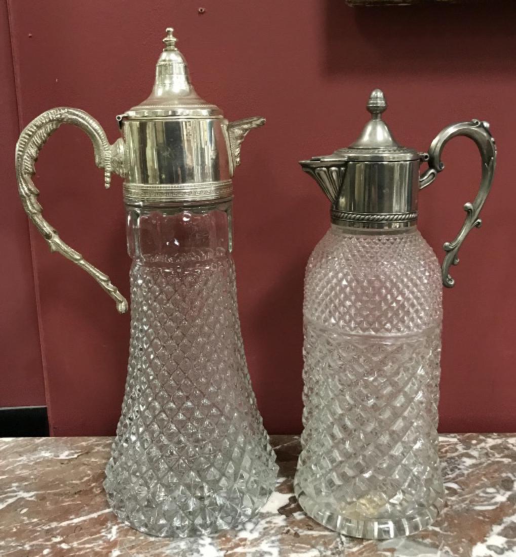 Two Silver Plate French Style Claret Pitchers (1 of 4)