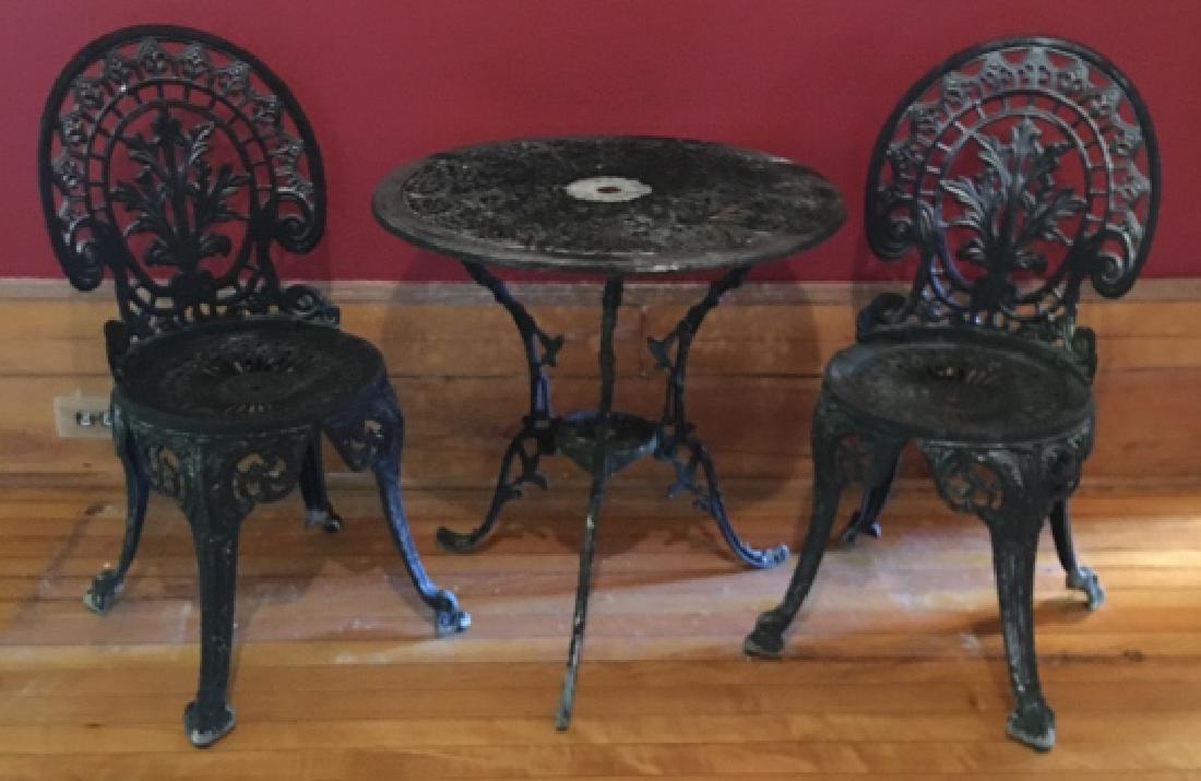3 Piece Cast Metal French Style Bistro Set (1 of 5)