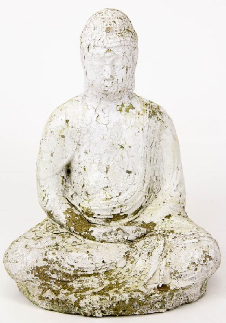 Composite Figural Seated Buddha Garden Statue (1 of 5)