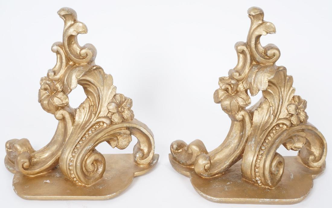 Pair Baroque Florentine Style Wall Brackets (1 of 8)
