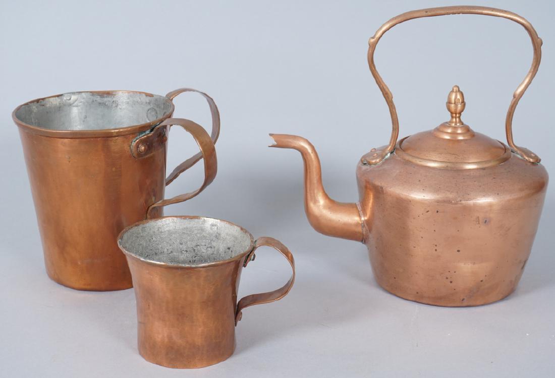 Pair Hand Forged Copper Vessels, British Teapot (1 of 11)