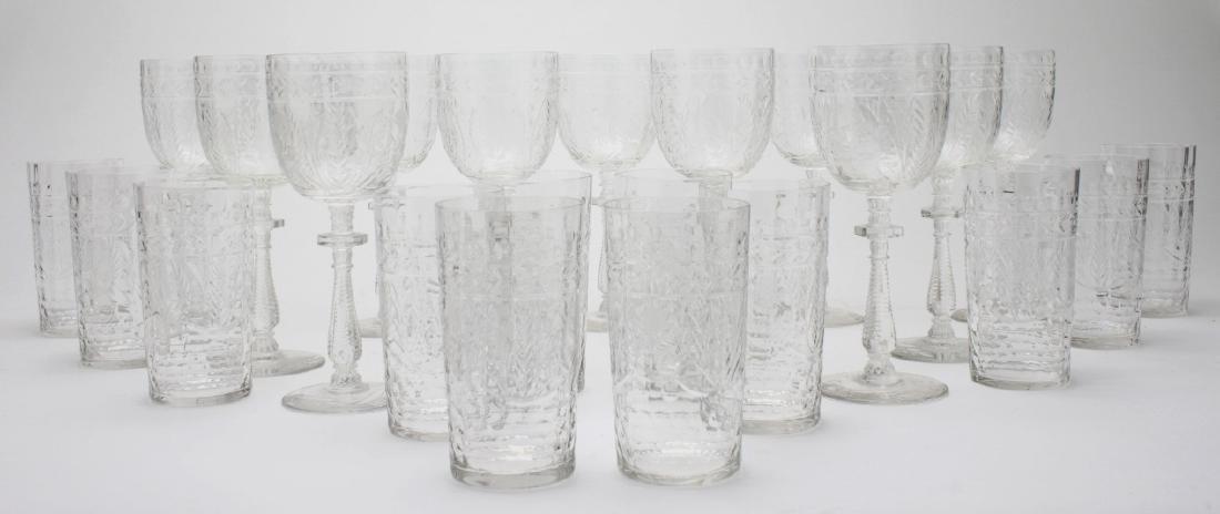 Set of Glass Stemware Juice Glasses & Flutes (1 of 10)