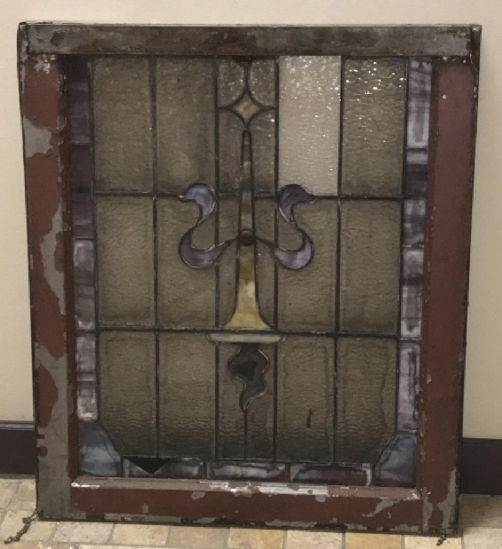 Art Nouveau Stained Glass Window / Salvage Panel (1 of 6)
