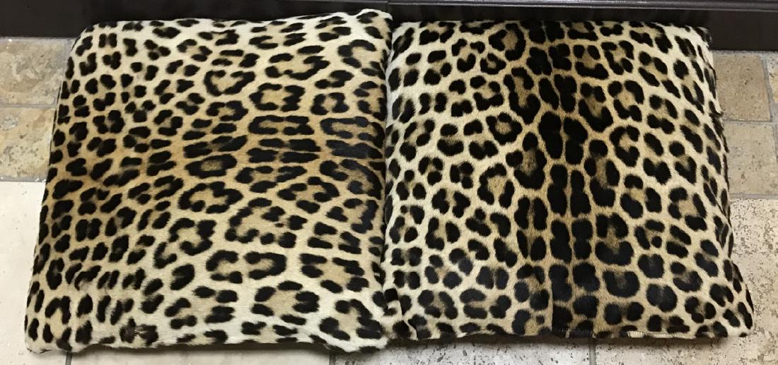 Pair Faux Leopard Hide Print Pillows (1 of 4)