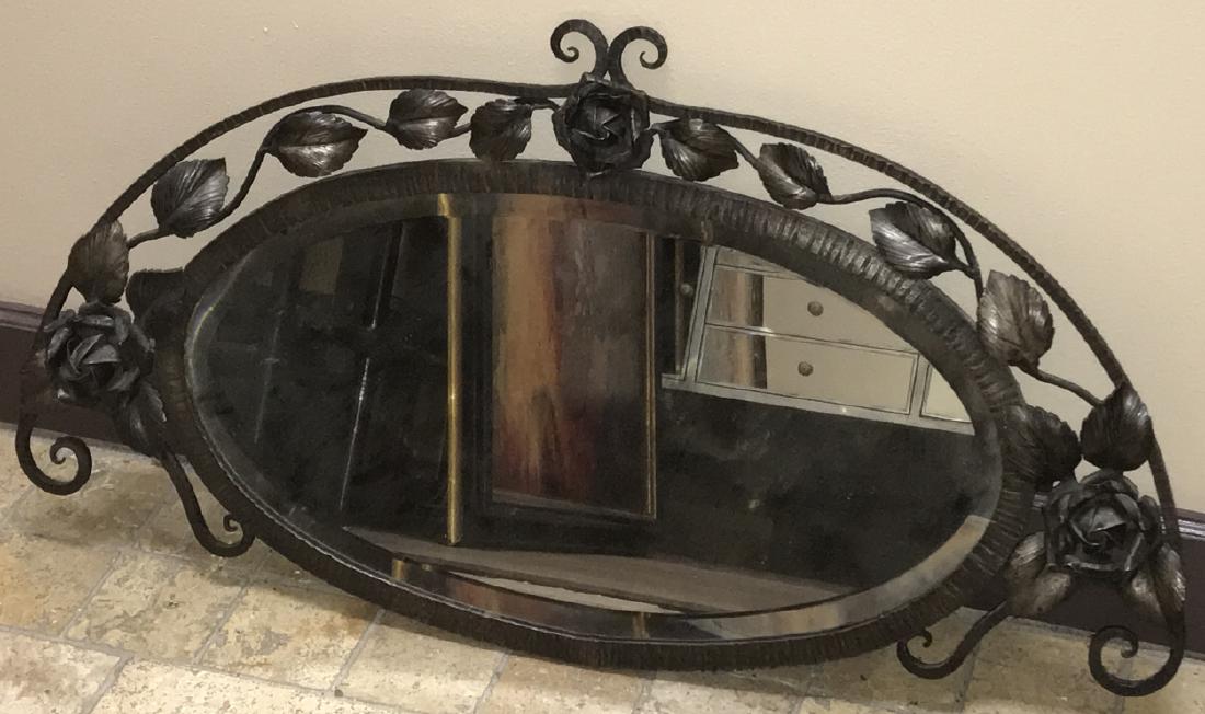 Early 20th C Beveled Glass Oval Form Mirror (1 of 6)