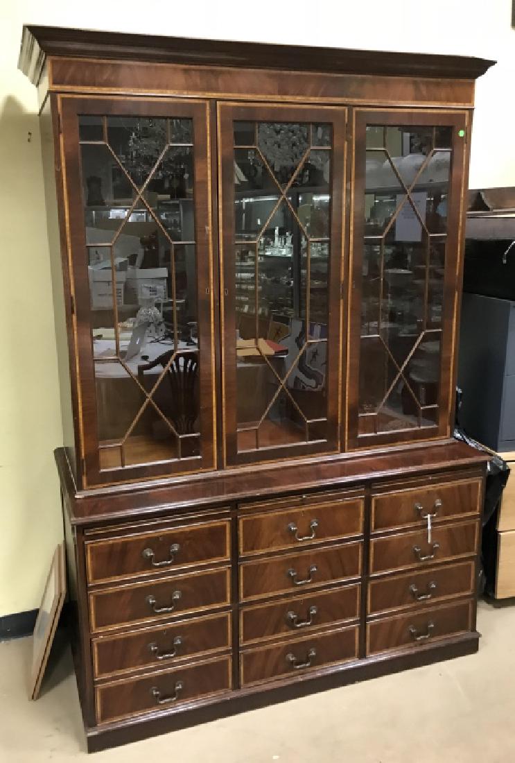 Chippendale Style Mahogany  Breakfront (1 of 3)