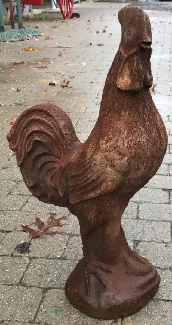 Cast Iron Figural Rooster Statue (1 of 3)