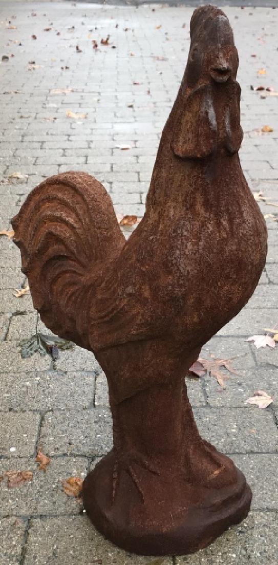 Cast Iron Figural Rooster Statue (1 of 3)