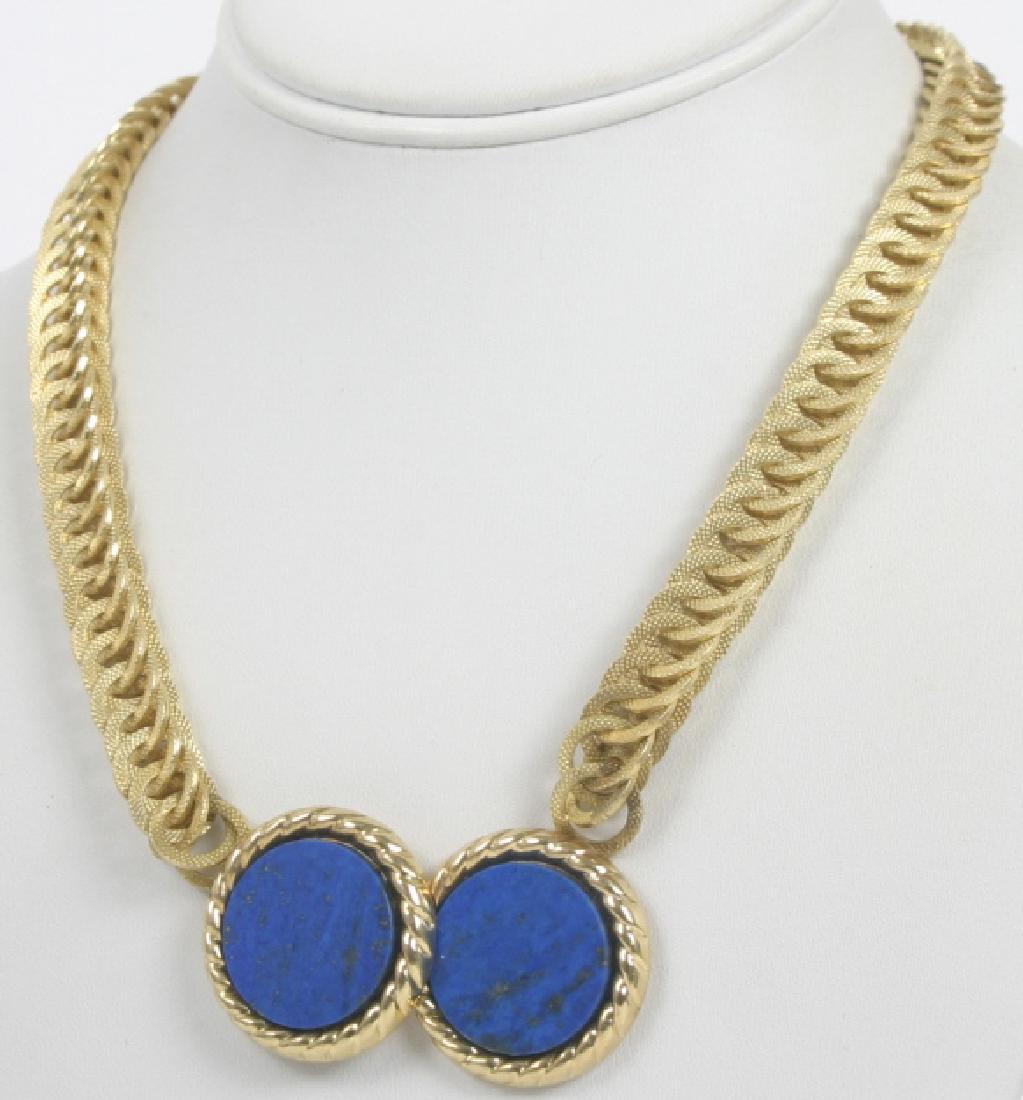Estate 14kt & 18kt Lapis Lazuli Gold Necklace (1 of 6)