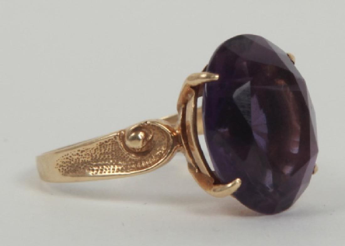 Estate 14kt Yellow Gold & Amethyst Ring (1 of 3)