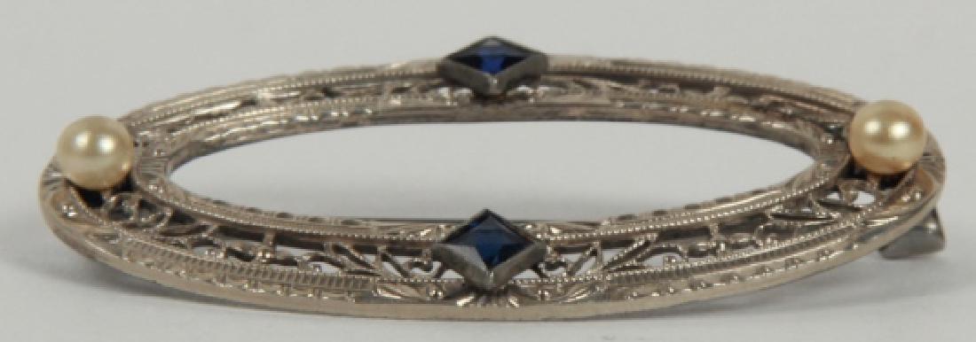 Antique Krementz Edwardian Style Brooch Pin: Antique Krementz Edwardian Style Brooch Pin. Measures 1.5 inches in length.