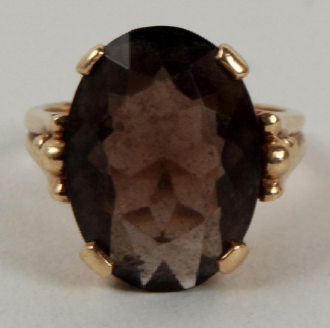 Estate 14kt Yellow Gold & Smoky Quartz Ring (1 of 3)
