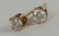 Pair Estate 14k Yellow Gold Diamond Stud Earrings