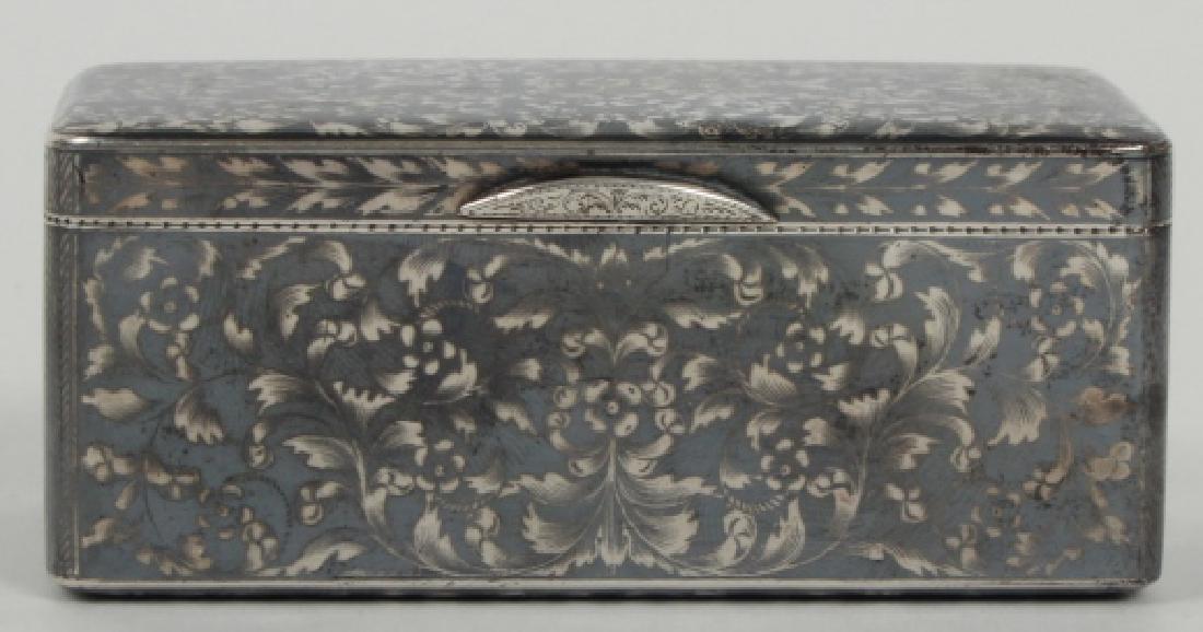 Antique Imperial Russian Niello Enamel Silver Box (1 of 6)