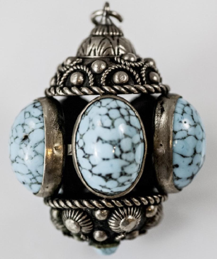 Large Etruscan Revival Style Cabochon Pendant (1 of 8)