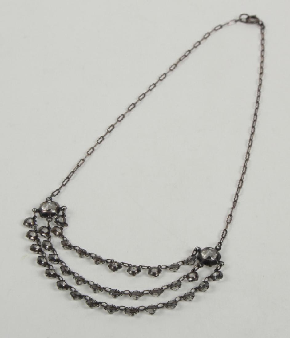 Vintage Georgian Style Sterling & Paste Necklace (1 of 6)