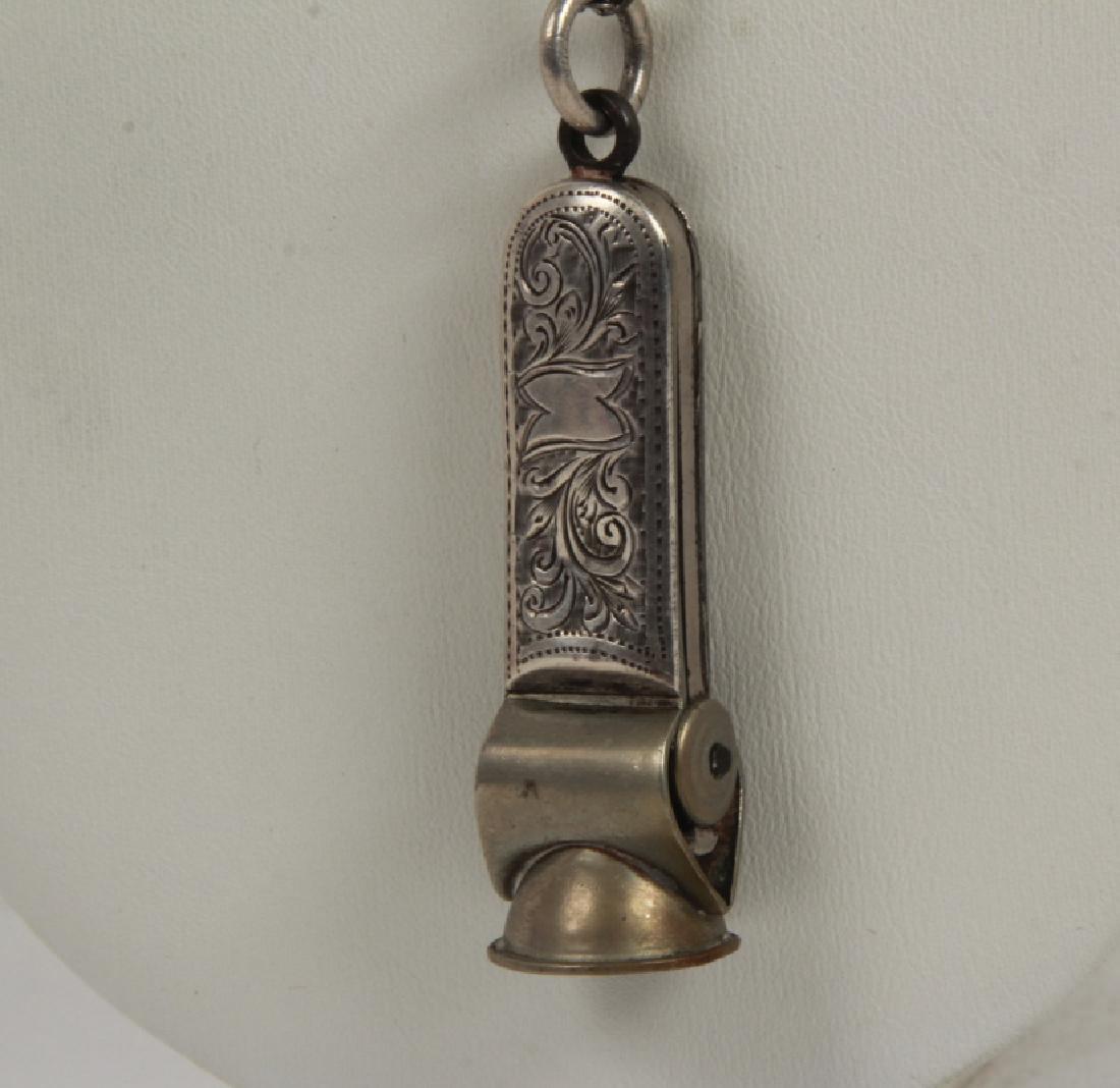 Estate Sterling Silver Cigar Cutter Pendant Chain (1 of 5)