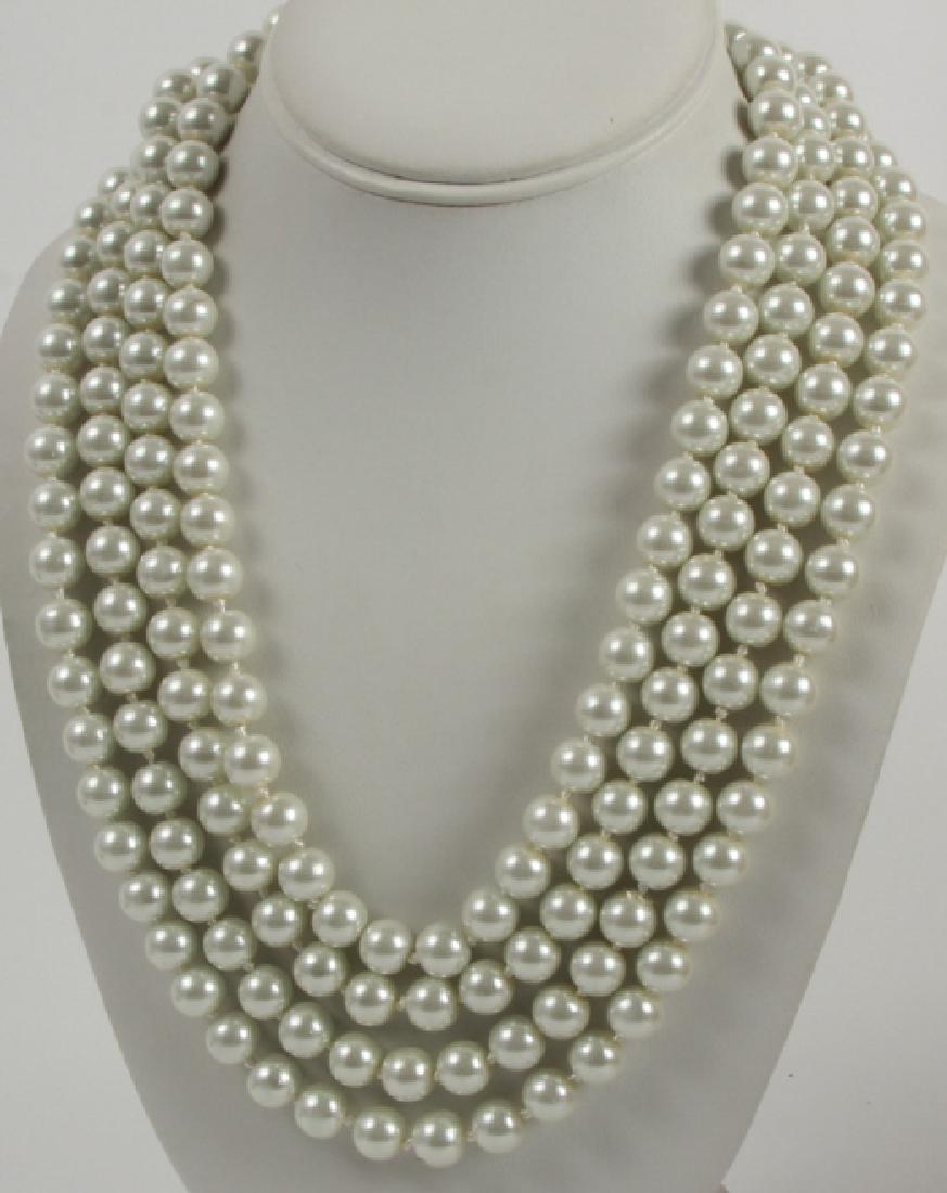 Vintage Faux Pearl Opera Length Necklace Strand (1 of 7)