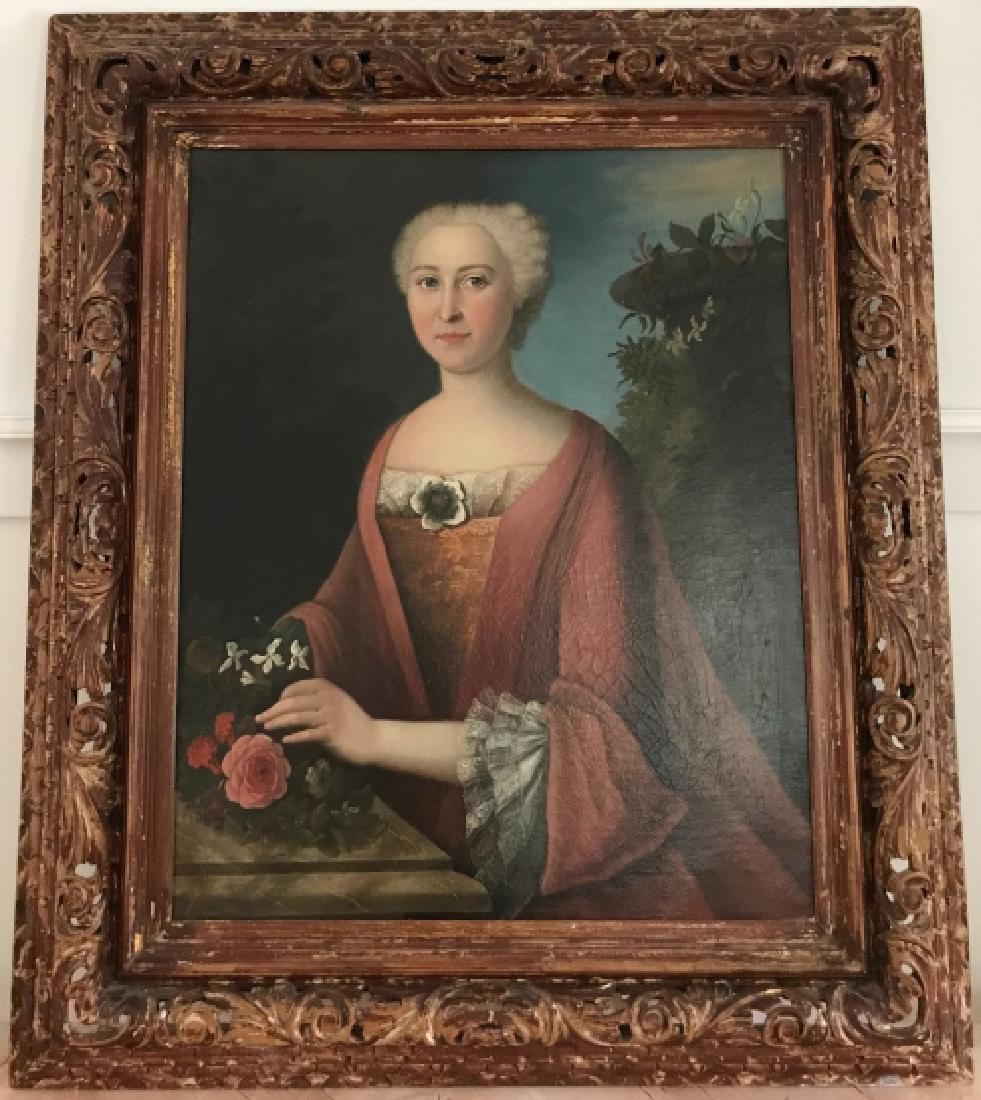 Antique 18th C Continental Portrait of a Lady (1 of 8)