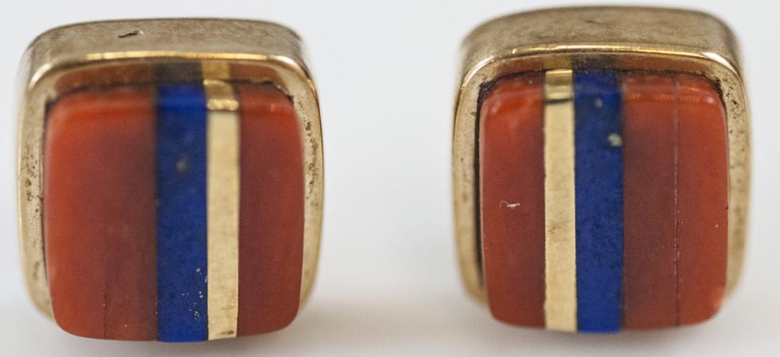 Charles Loloma Native American 14kt Gold Earrings (1 of 5)