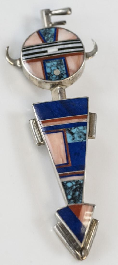 Large Ray Tracey Native American Sterling Pendant (1 of 7)
