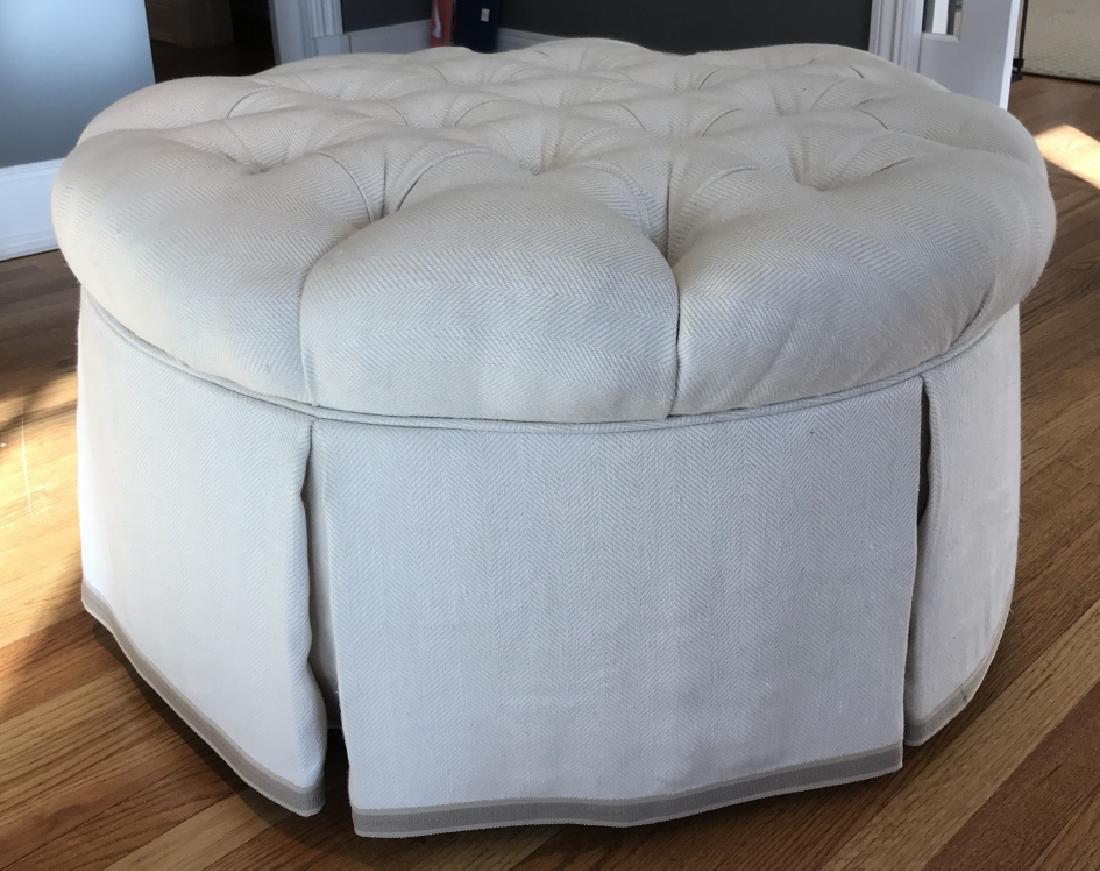 Custom Contemporary Chesterfield Style Ottoman (1 of 3)