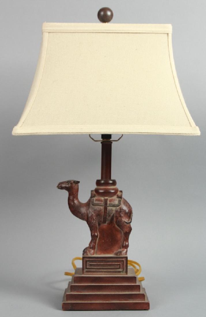 Orientalist Motif Table Lamp with Camel Statue (1 of 8)