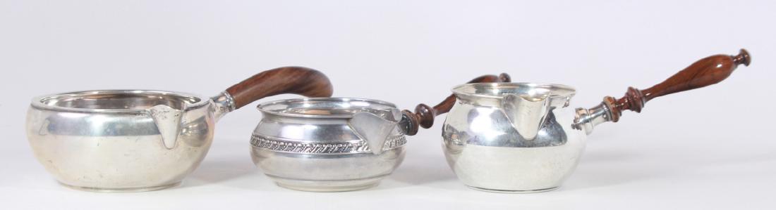 Three Sterling Silver & Wood Handle Sauce Boats (1 of 8)