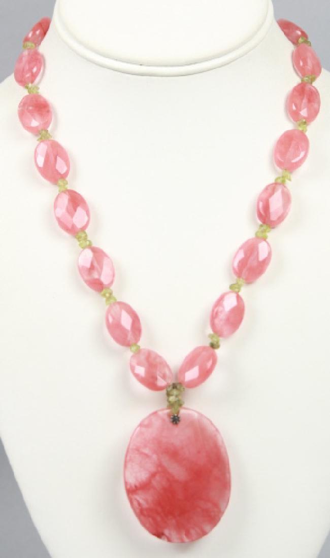 Contemporary Faceted Peridot & Hardstone Necklace (1 of 5)