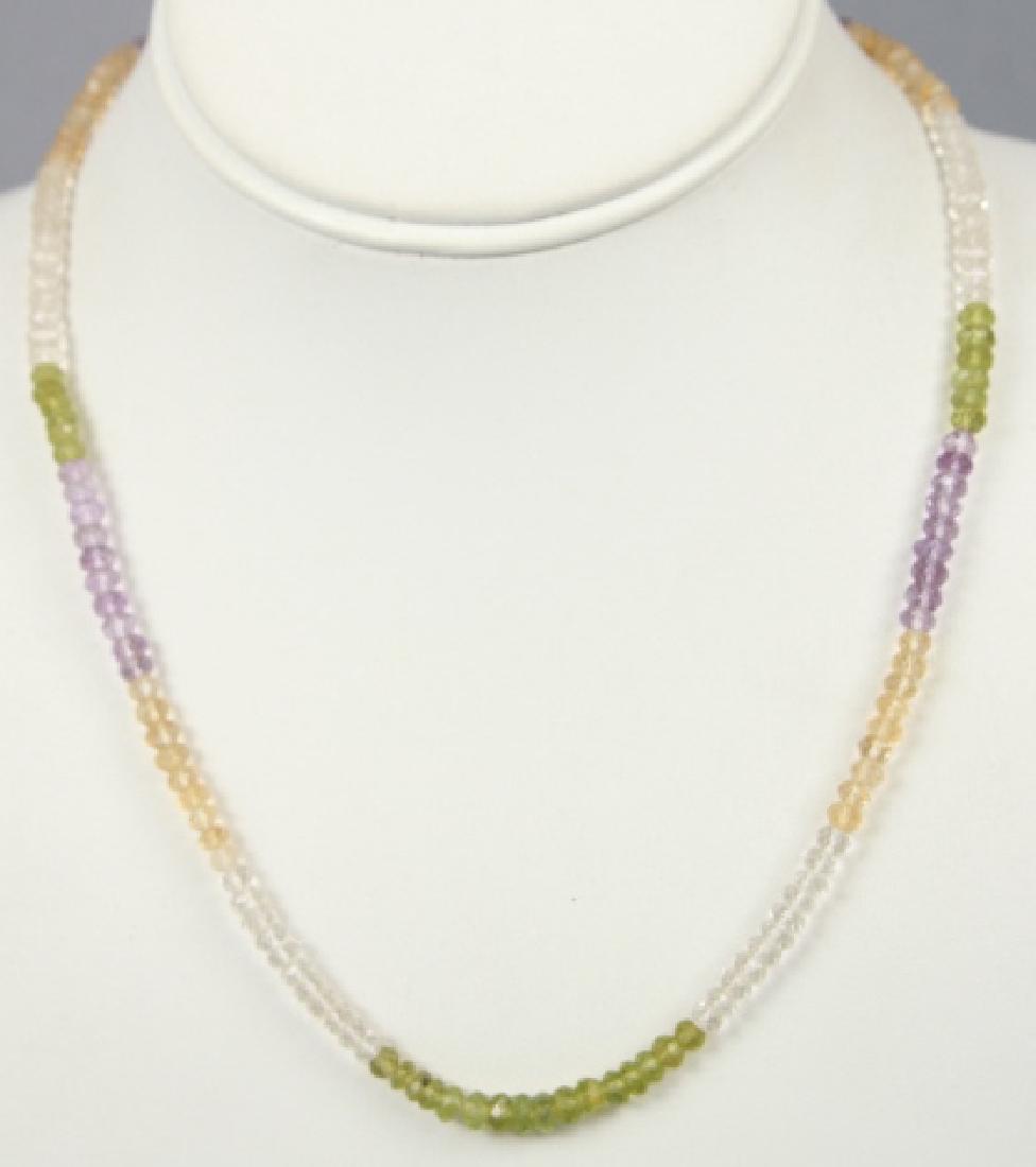 Estate Faceted Amethyst Citrine Peridot Necklace (1 of 5)