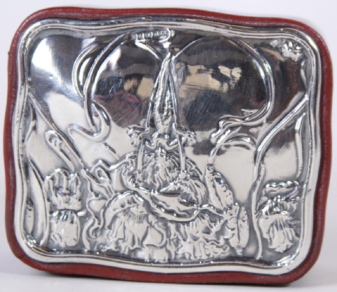 Sterling Silver & Leather Jewelry or Table Box (1 of 4)