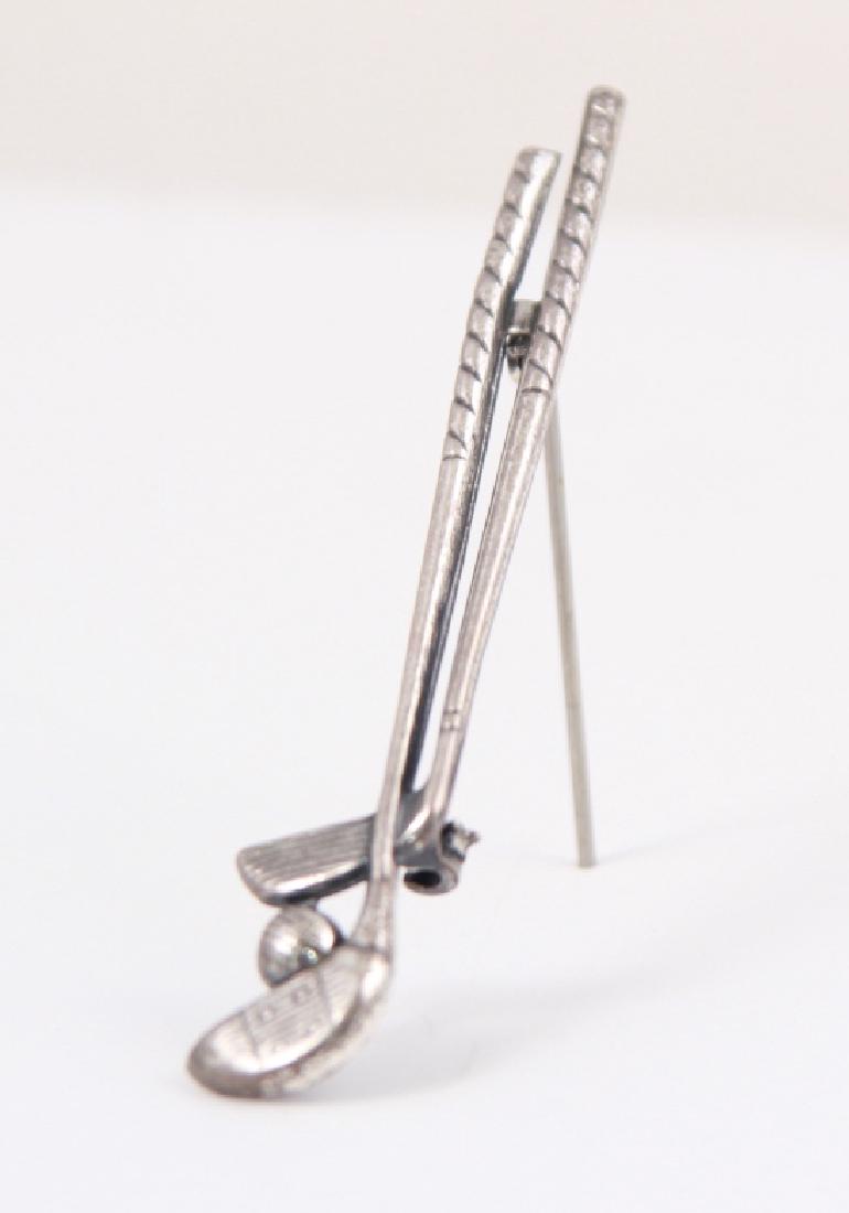 Vintage Sterling Silver Golf Club Brooch Bar Pin (1 of 3)