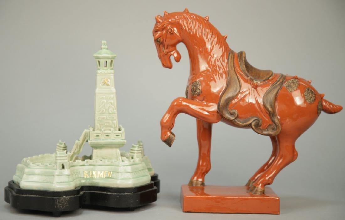 2 Vintage  Asian Glazed Ceramic Statues (1 of 10)