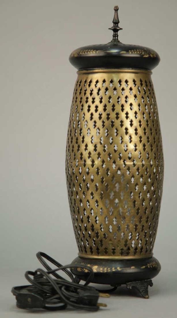 Early 20th C Pierced Brass Tole Lantern (1 of 6)
