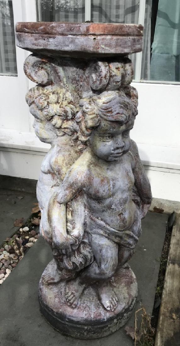 Pair Cast Stone Figural Plant Stands / Pedestals (1 of 3)