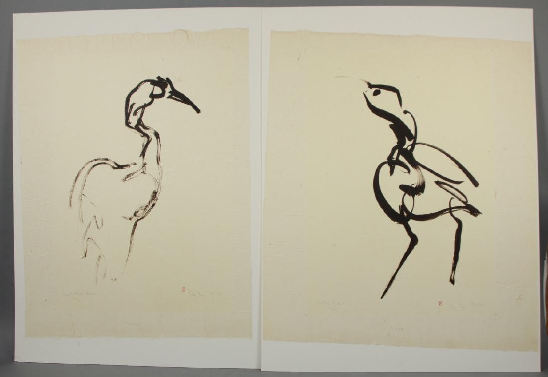 2 Large Lithographs on Parchment Paper by SZ (1 of 11)