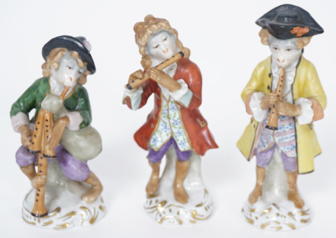 Three Antique German Dresden Monkey Musicians (1 of 14)