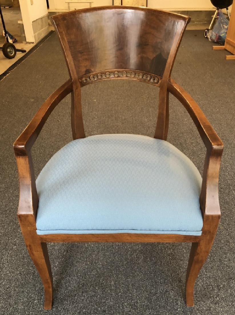 Biedermeier Style Burled Mahogany Arm Chair (1 of 4)