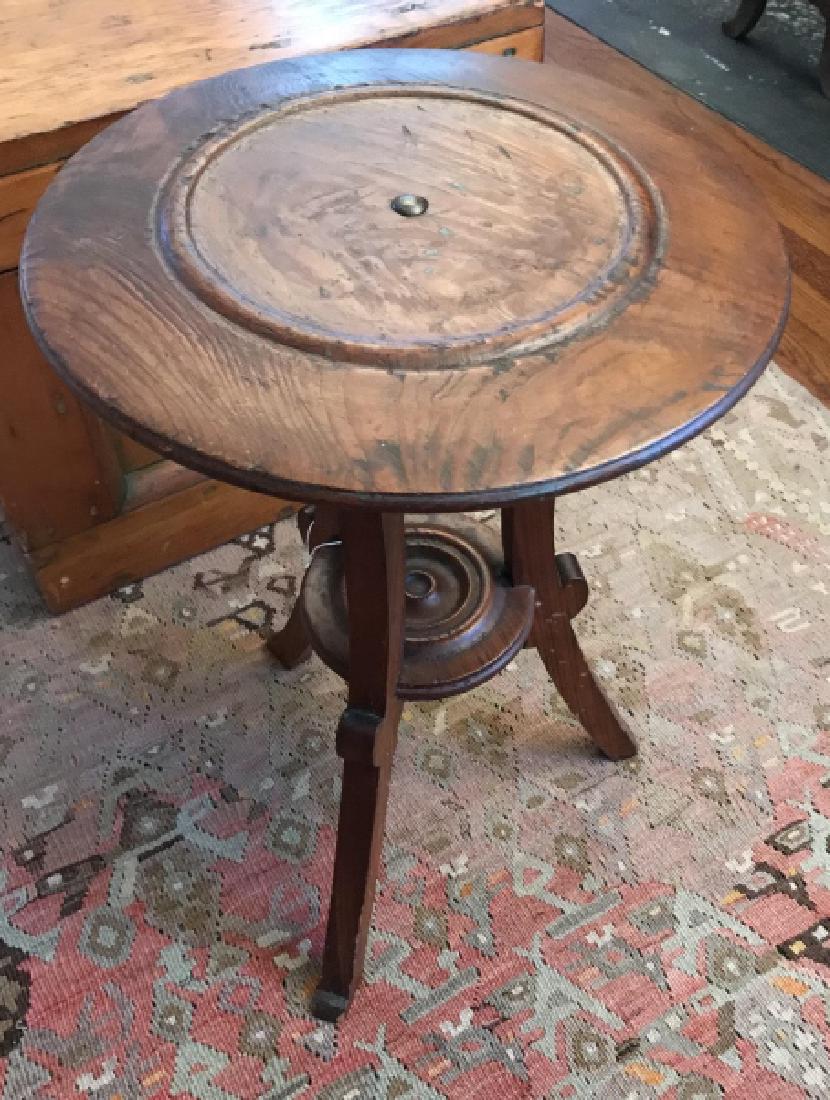 Antique 19th C Carved Wood Piano Stool or Pedestal (1 of 3)