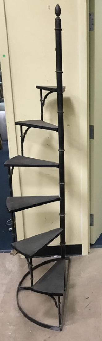 Vintage Iron & Wood Spiral Staircase Stand (1 of 4)